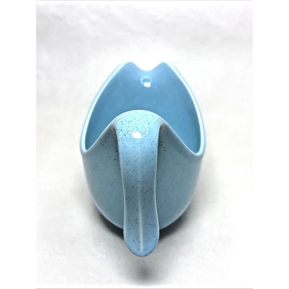 Vintage MCM‎ Cream Sauce Gravy Boat Turquoise Pebbleford Taylor Smith Taylor